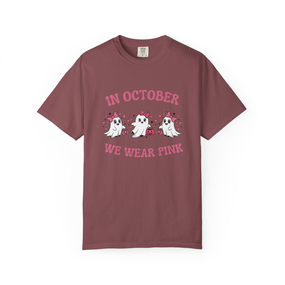 T-shirt " In october, we wear Pink" - Octobre rose - MoodElle