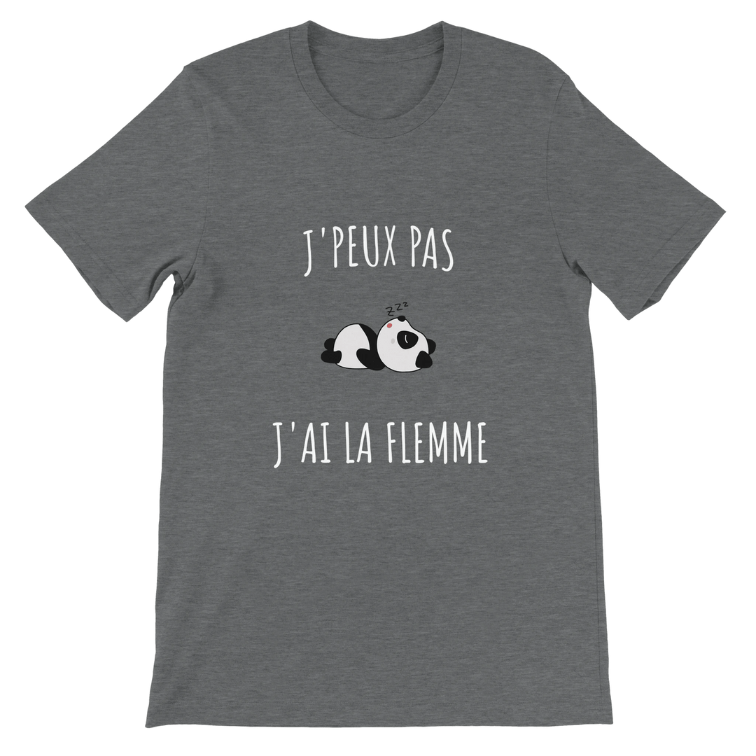 T-shirt "j'peux pas, j'ai la flemme" - MoodElle