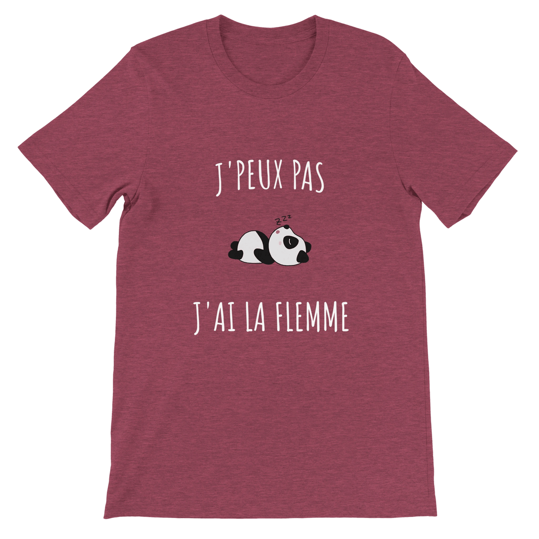 T-shirt "j'peux pas, j'ai la flemme" - MoodElle
