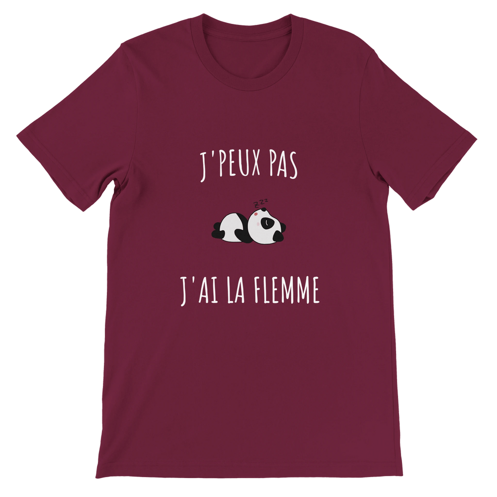 T-shirt "j'peux pas, j'ai la flemme" - MoodElle
