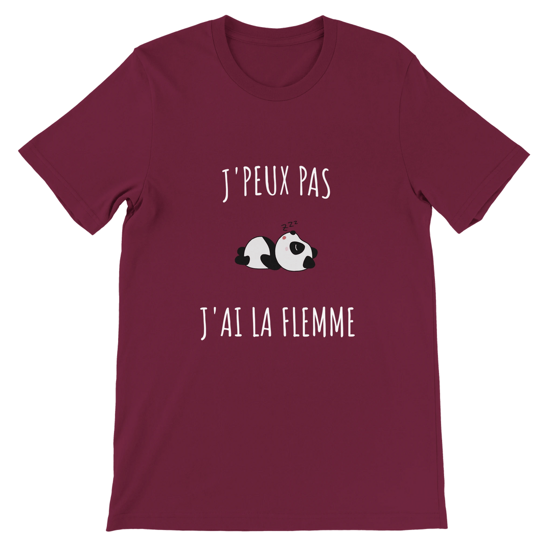 T-shirt "j'peux pas, j'ai la flemme" - MoodElle