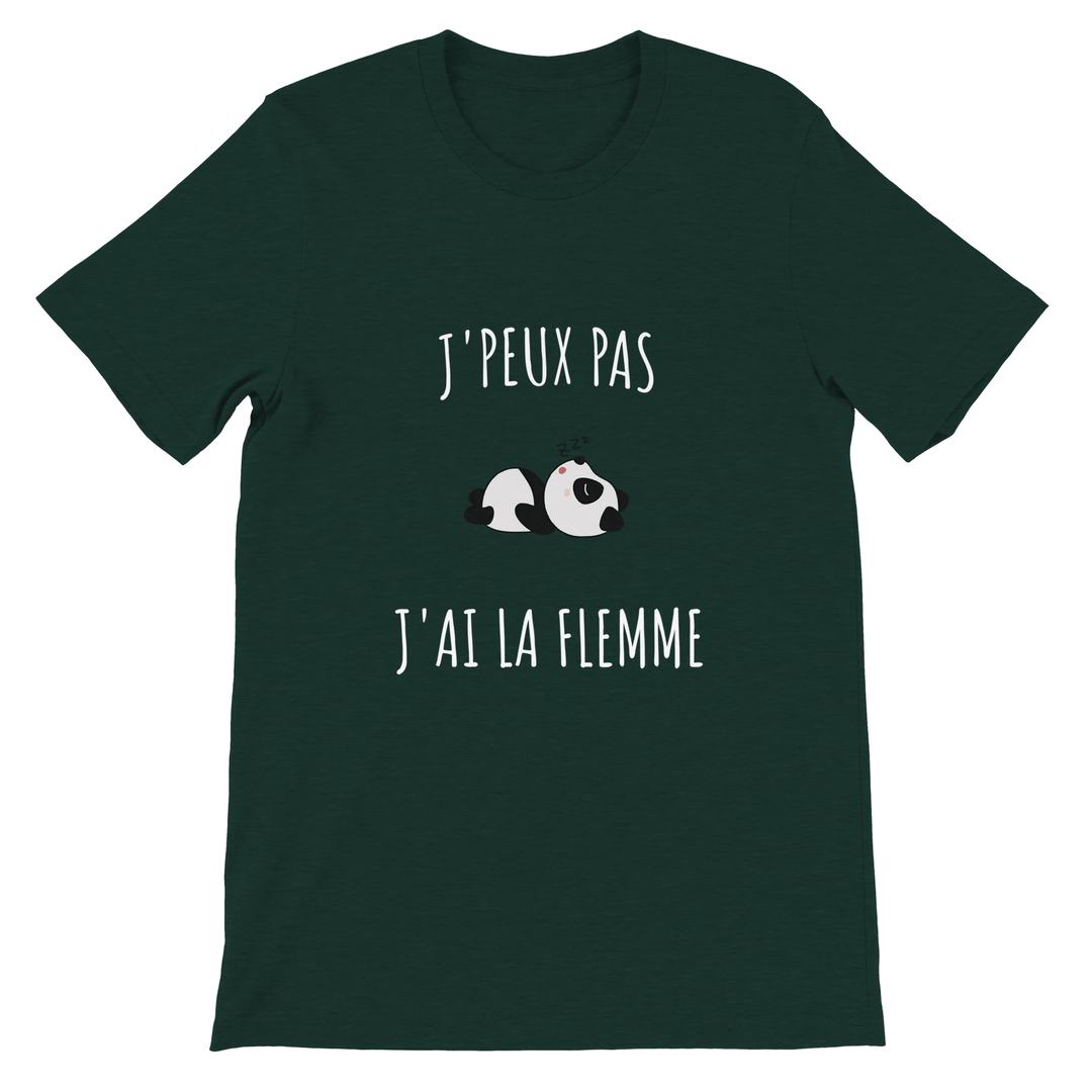 T-shirt "j'peux pas, j'ai la flemme" - MoodElle