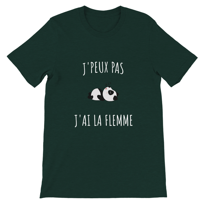 T-shirt "j'peux pas, j'ai la flemme" - MoodElle