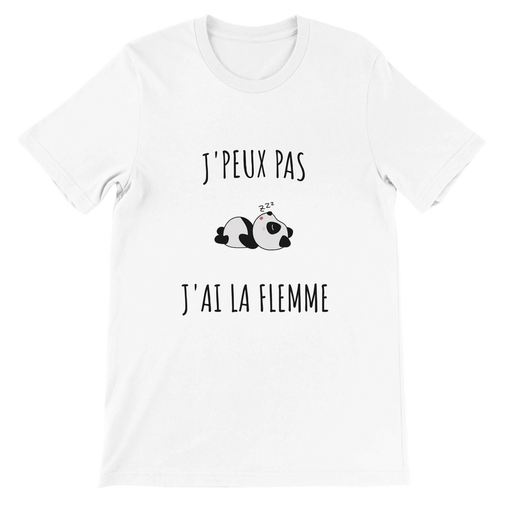 T-shirt "j'peux pas, j'ai la flemme" - MoodElle
