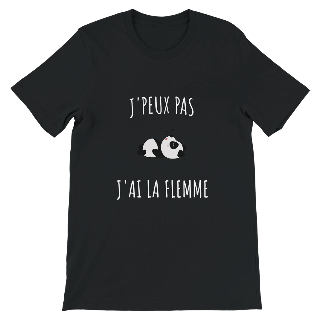 T-shirt "j'peux pas, j'ai la flemme" - MoodElle