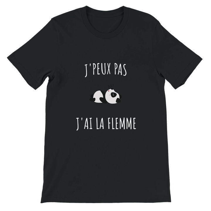 T-shirt "j'peux pas, j'ai la flemme" - MoodElle