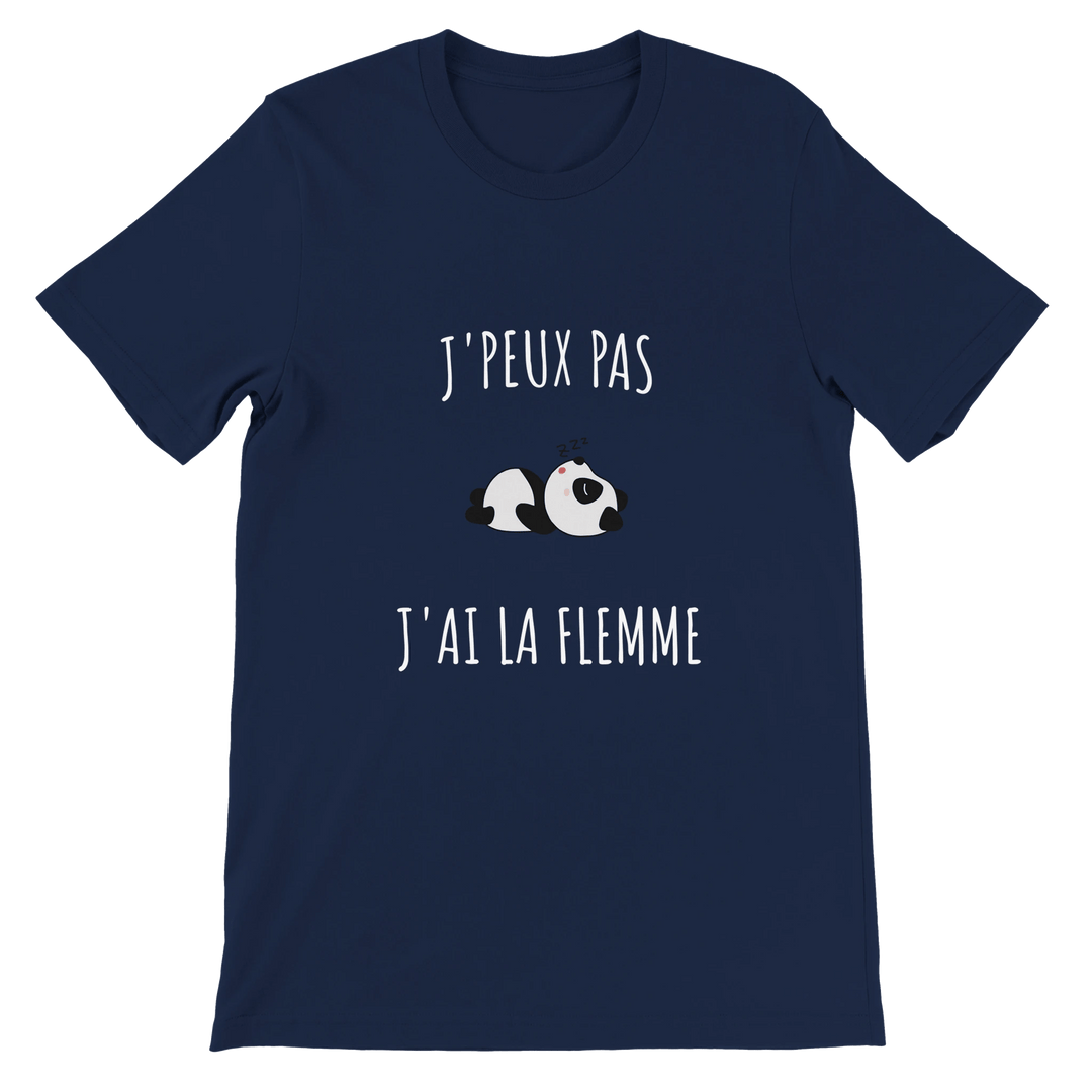 T-shirt "j'peux pas, j'ai la flemme" - MoodElle