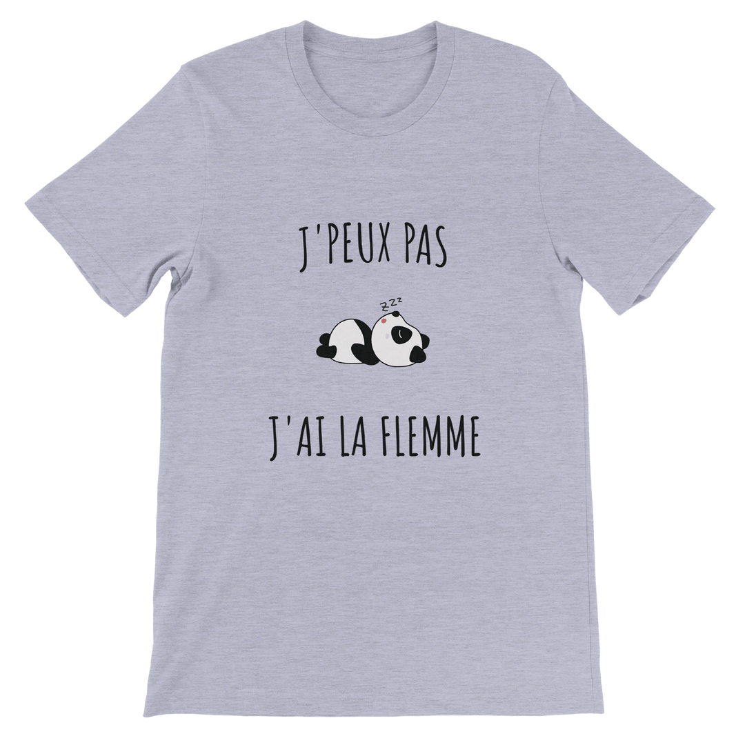T-shirt "j'peux pas, j'ai la flemme" - MoodElle