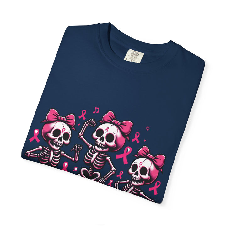T-shirt squelettes roses sur citrouilles – édition spéciale Octobre Rose & Halloween - MoodElle