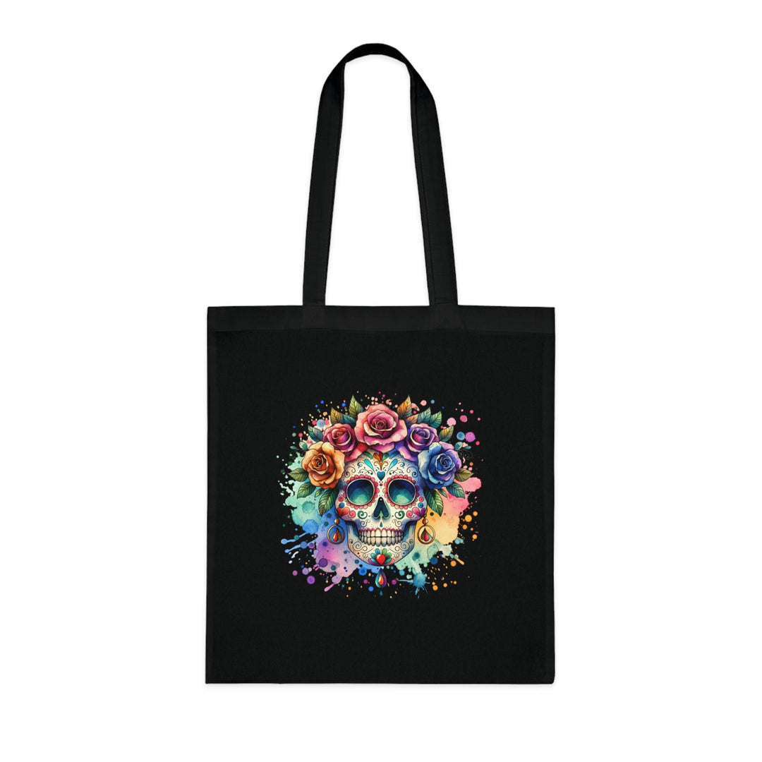 Tote Bag Crâne Fleuri Coloré – Sac Dia de los Muertos Original - MoodElle