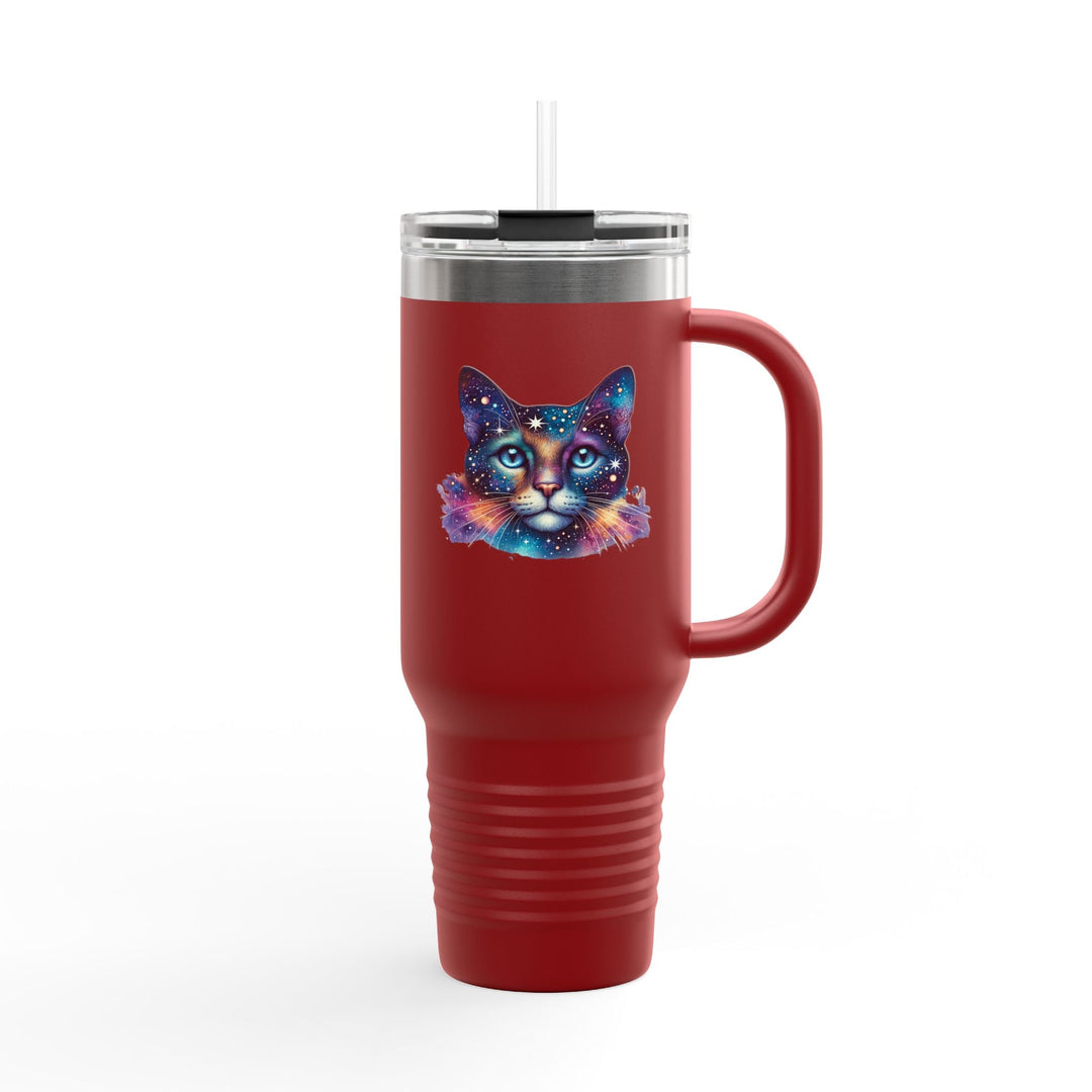 Travel Cup "Space Cat” – Mug isotherme avec paille réutilisable - MoodElle
