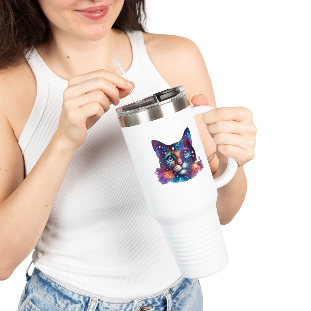 Travel Cup "Space Cat” – Mug isotherme avec paille réutilisable - MoodElle