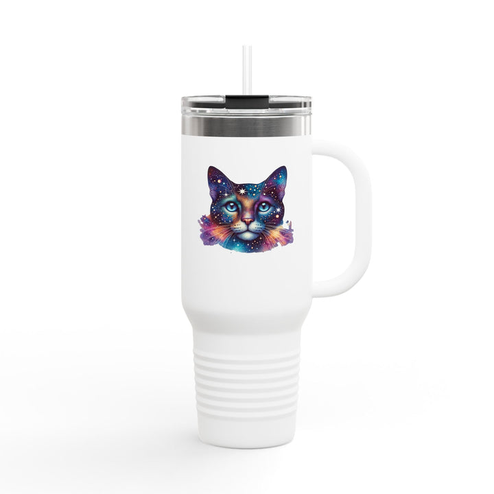 Travel Cup "Space Cat” – Mug isotherme avec paille réutilisable - MoodElle