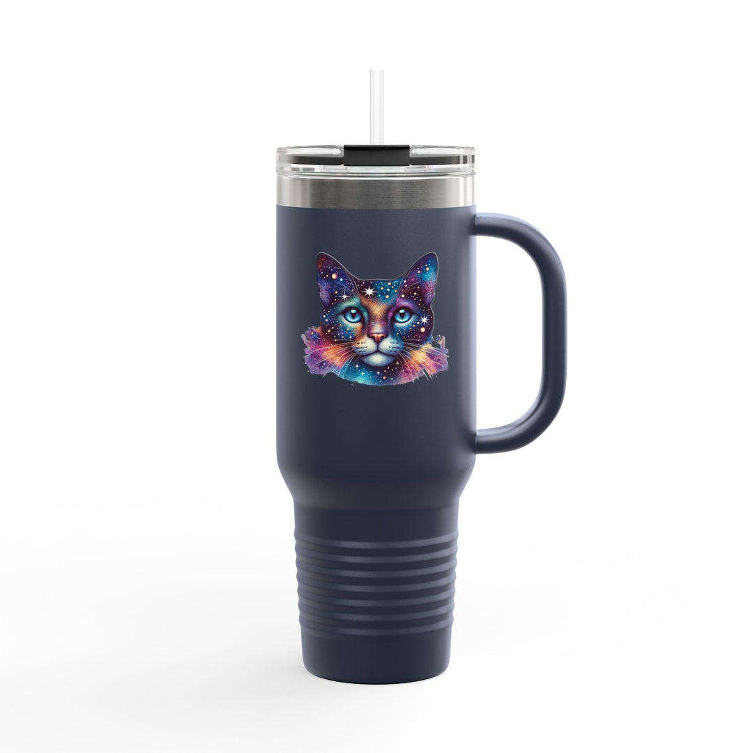 Travel Cup "Space Cat” – Mug isotherme avec paille réutilisable - MoodElle