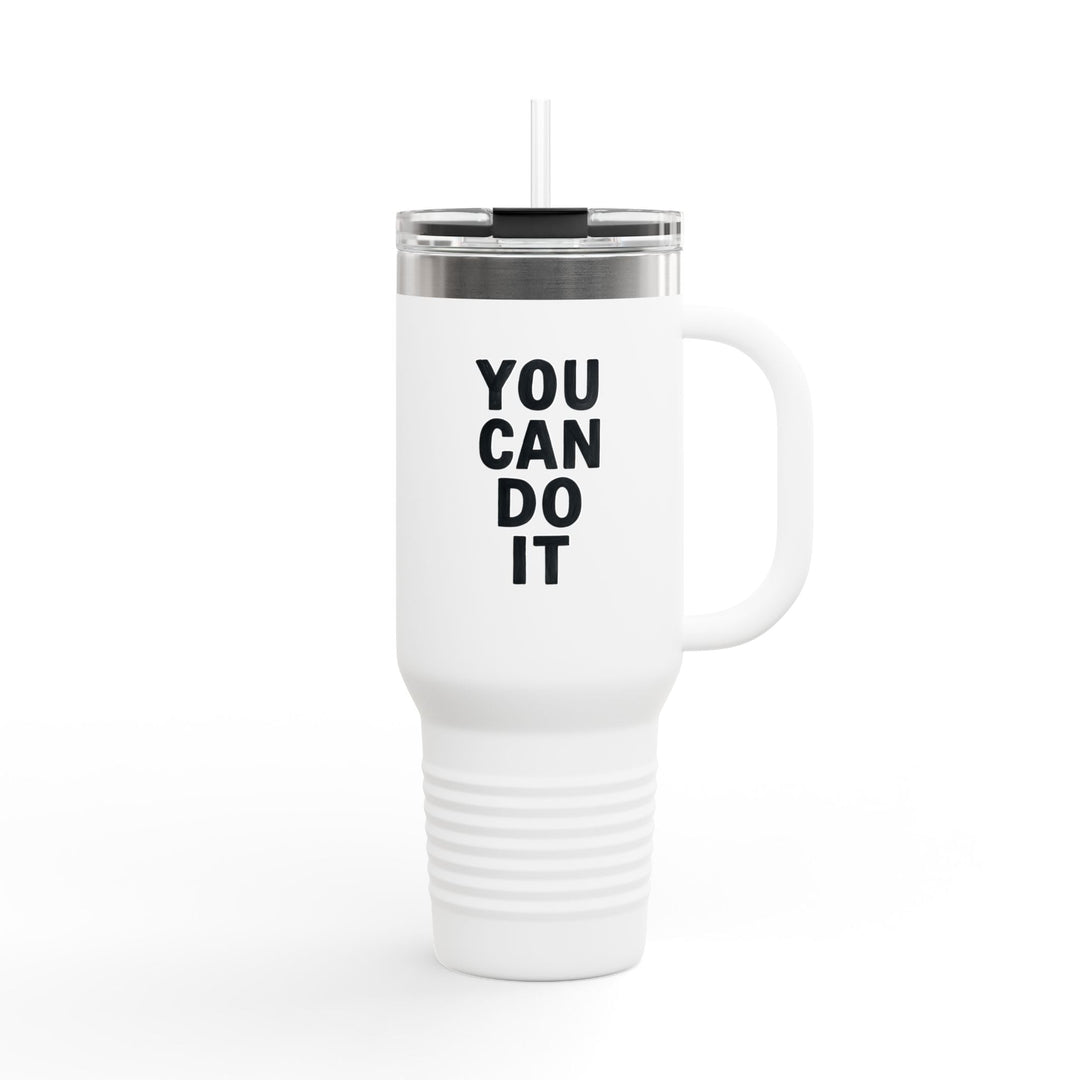 Travel Cup "You can do it ” – Mug isotherme avec paille réutilisable - MoodElle